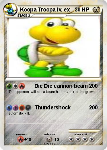 Pokemon Koopa Troopa lv. ex