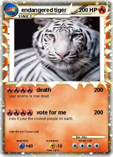 Pokemon endangered tiger