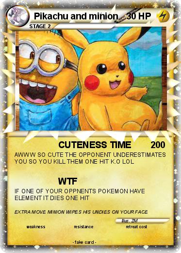 Pokemon Pikachu and minion