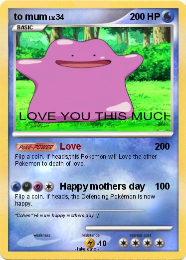 Pokemon to mum