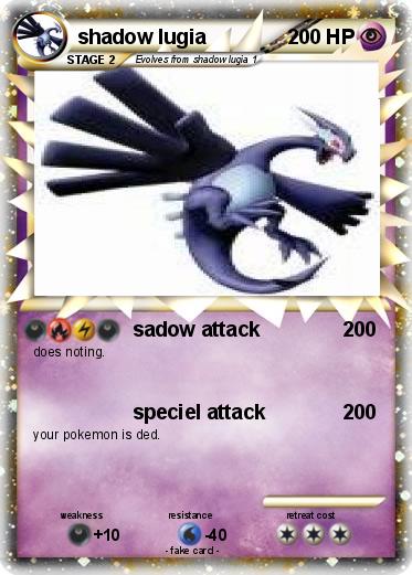 Pokemon shadow lugia
