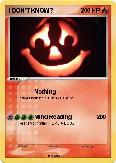 Pokemon I DON'T KNOW?