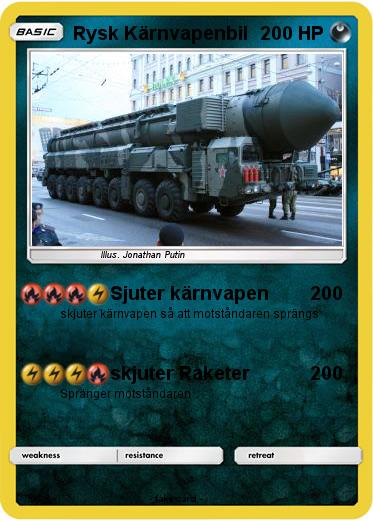 Pokemon Rysk Kärnvapenbil