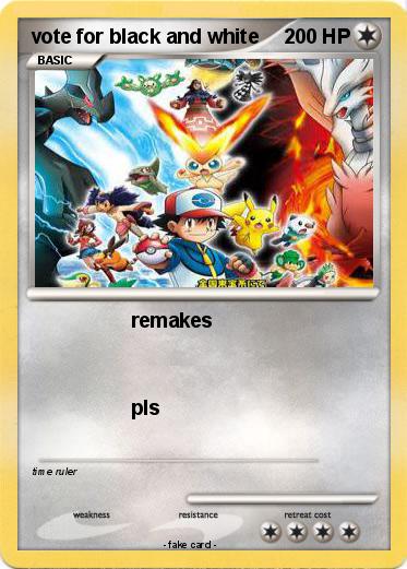 Pokemon vote for black and white