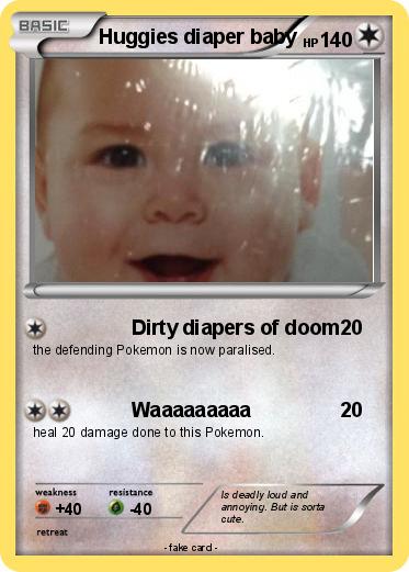 Pokemon Huggies diaper baby