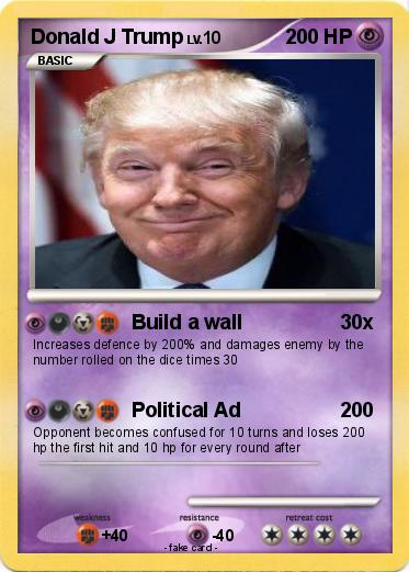 Pokemon Donald J Trump