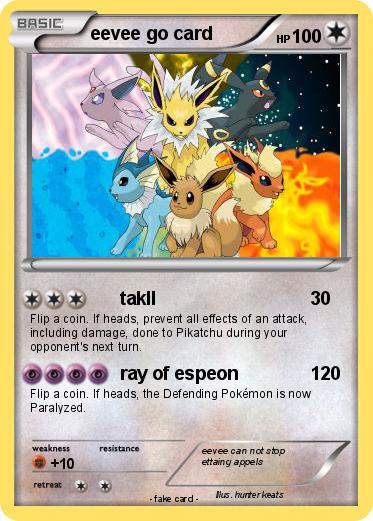 Pokemon eevee go card