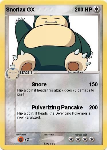 Pokemon Snorlax GX