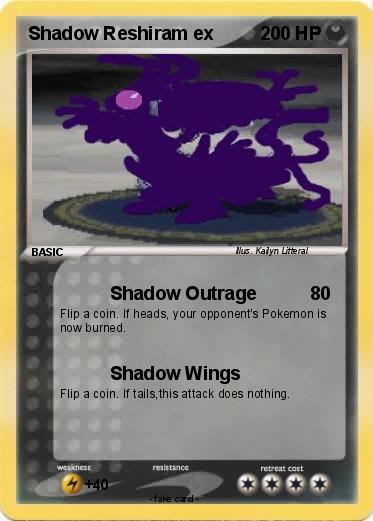 Pokemon Shadow Reshiram ex