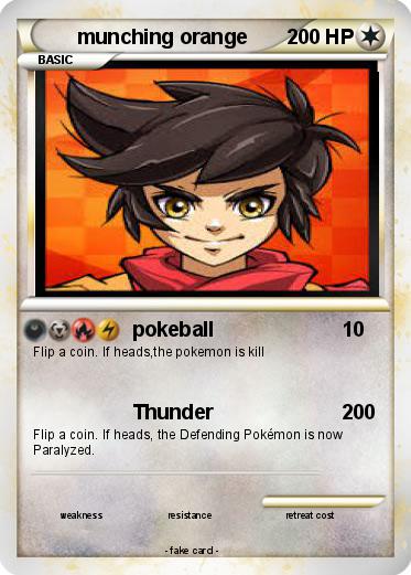 Pokemon munching orange