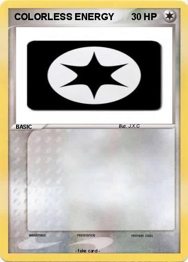 Pokemon COLORLESS ENERGY