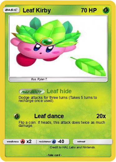 Pokemon Leaf Kirby