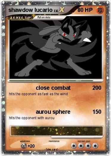 Pokemon shawdow lucario