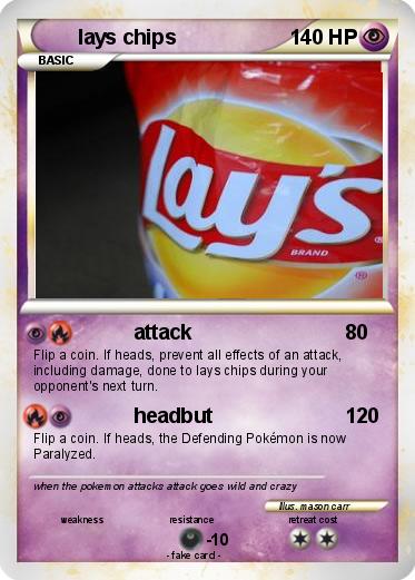 Pokemon lays chips