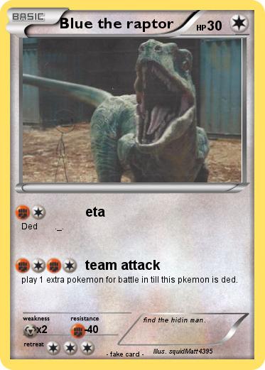 Pokemon Blue the raptor
