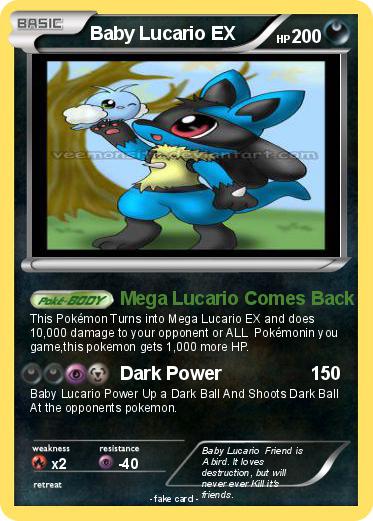 Pokemon Baby Lucario EX