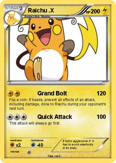 Pokemon Raichu .X
