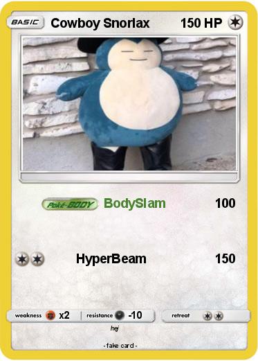 Pokemon Cowboy Snorlax