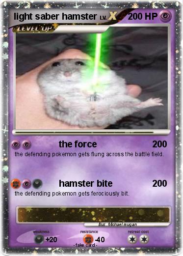 Pokemon light saber hamster