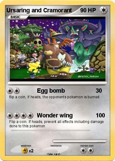 Pokemon Ursaring and Cramorant