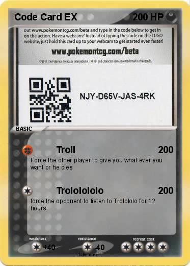 Pokemon Code Card EX