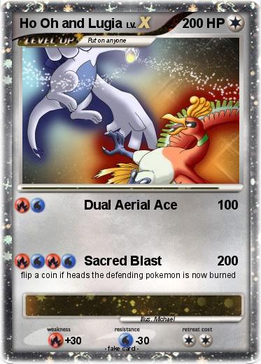 Pokemon Ho Oh and Lugia