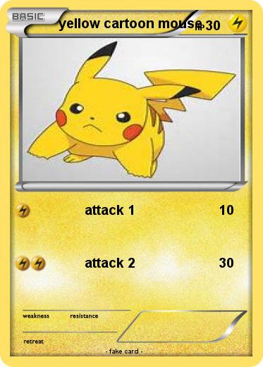 Pokemon yellow cartoon mouse