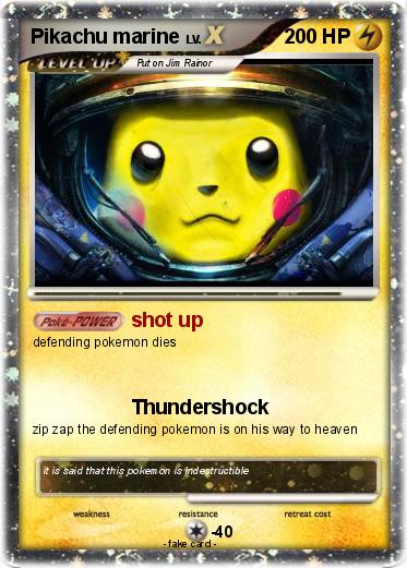Pokemon Pikachu marine