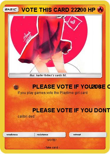 Pokemon VOTE THIS CARD 222