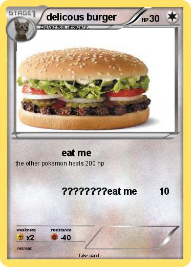 Pokemon delicous burger