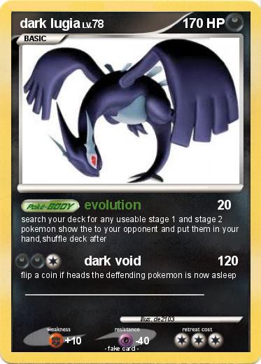 Pokemon dark lugia