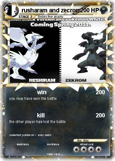 Pokemon rusharam and zecrom