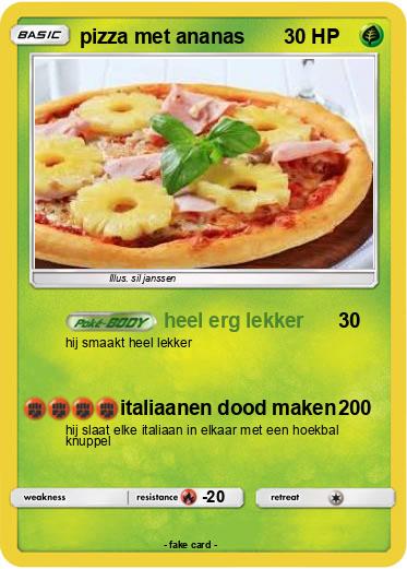 Pokemon pizza met ananas