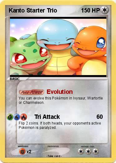 Pokemon Kanto Starter Trio