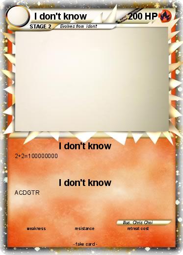 Pokemon I don't know