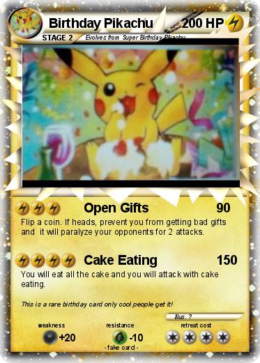 Pokemon Birthday Pikachu