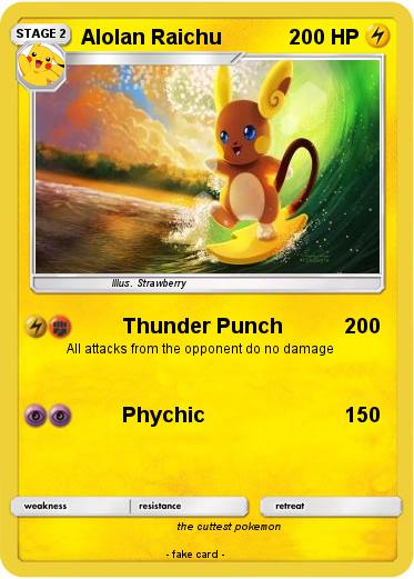 Pokemon Alolan Raichu