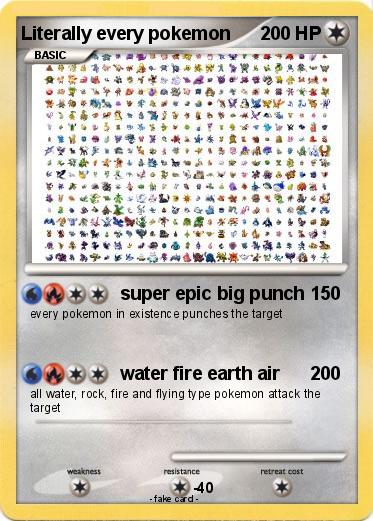 Pokemon Literally every pokemon
