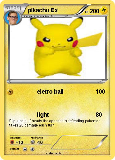 Pokemon pikachu Ex