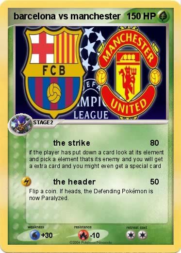 Pokemon barcelona vs manchester