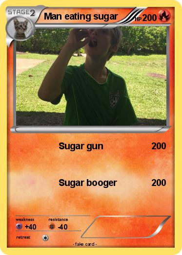 Pokemon Man eating sugar