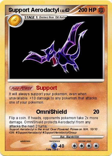 Pokemon Support Aerodactyl