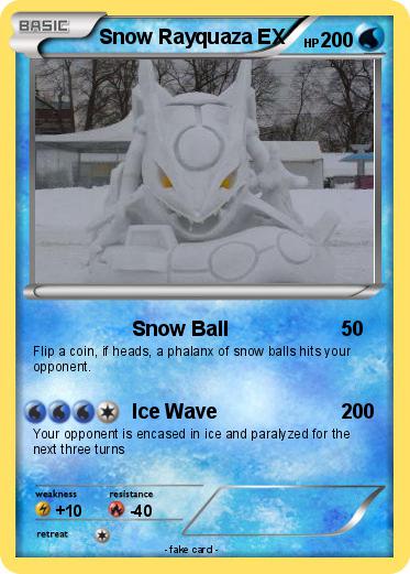 Pokemon Snow Rayquaza EX