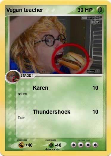 Pokemon Vegan teacher