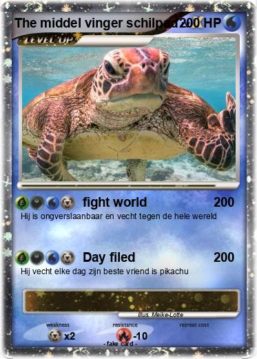 Pokemon The middel vinger schilpad