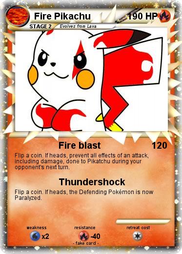 Pokemon Fire Pikachu