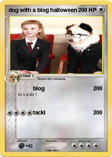 Pokemon dog with a blog halloween