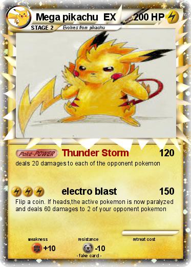 Pokemon Mega pikachu  EX