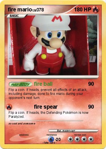 Pokemon fire mario