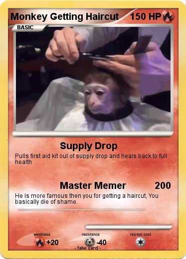 Pokemon Monkey Getting Haircut